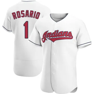 Men's Authentic White Amed Rosario Cleveland Guardians Home Jersey