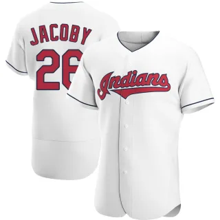 Men's Authentic White Brook Jacoby Cleveland Guardians Home Jersey