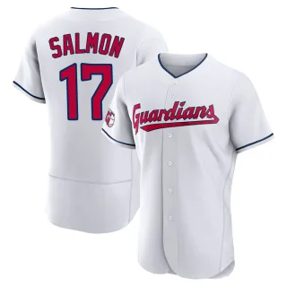 Men's Authentic White Chico Salmon Cleveland Guardians Home Jersey