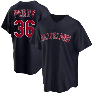 Men's Replica Navy Gaylord Perry Cleveland Guardians Alternate Jersey
