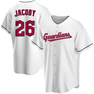 Men's Replica White Brook Jacoby Cleveland Guardians Home Jersey