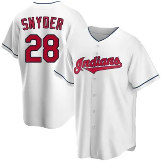 Men's Replica White Cory Snyder Cleveland Guardians Home Jersey