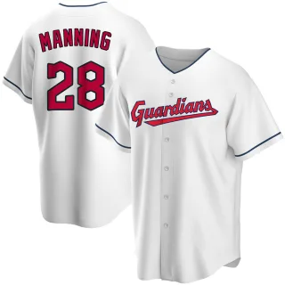 Men's Replica White Rick Manning Cleveland Guardians Home Jersey