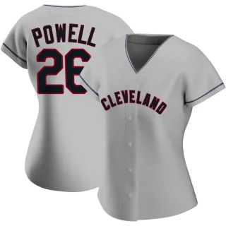 Women's Authentic Gray Boog Powell Cleveland Guardians Road Jersey