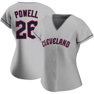 Women's Authentic Gray Boog Powell Cleveland Guardians Road Jersey
