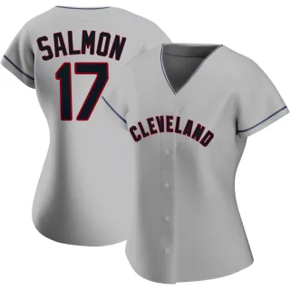 Women's Authentic Gray Chico Salmon Cleveland Guardians Road Jersey