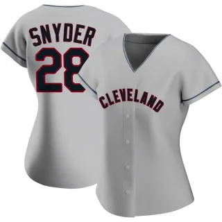 Women's Authentic Gray Cory Snyder Cleveland Guardians Road Jersey