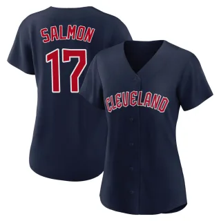 Women's Authentic Navy Chico Salmon Cleveland Guardians Alternate Jersey