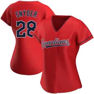 Women's Authentic Red Cory Snyder Cleveland Guardians Alternate Jersey