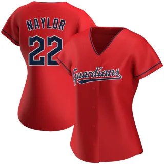 Women's Authentic Red Josh Naylor Cleveland Guardians Alternate Jersey