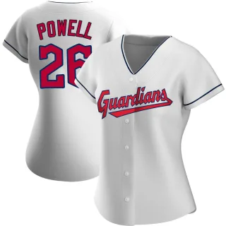 Women's Authentic White Boog Powell Cleveland Guardians Home Jersey