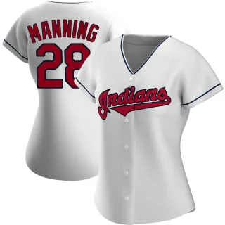 Women's Authentic White Rick Manning Cleveland Guardians Home Jersey