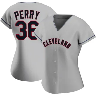 Women's Replica Gray Gaylord Perry Cleveland Guardians Road Jersey