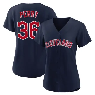 Women's Replica Navy Gaylord Perry Cleveland Guardians Alternate Jersey