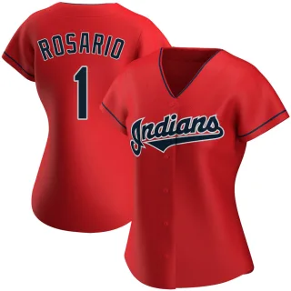 Women's Replica Red Amed Rosario Cleveland Guardians Alternate Jersey