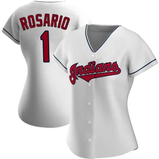 Women's Replica White Amed Rosario Cleveland Guardians Home Jersey