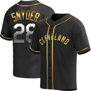 Youth Replica Black Golden Cory Snyder Cleveland Guardians Alternate Jersey