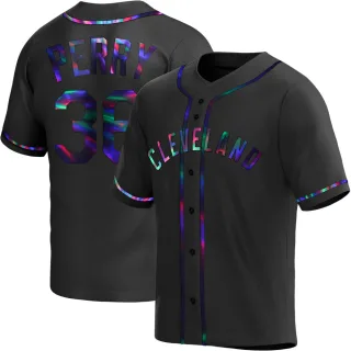 Youth Replica Black Holographic Gaylord Perry Cleveland Guardians Alternate Jersey