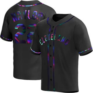 Youth Replica Black Holographic Josh Naylor Cleveland Guardians Alternate Jersey