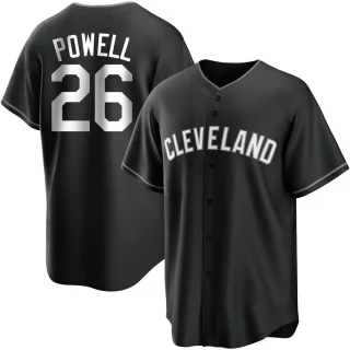 Youth Replica Black/White Boog Powell Cleveland Guardians Jersey