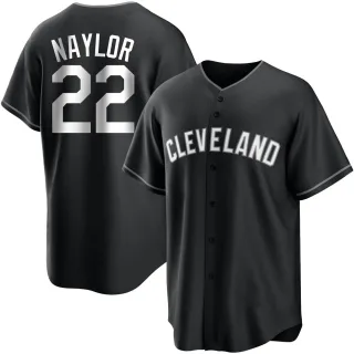 Youth Replica Black/White Josh Naylor Cleveland Guardians Jersey