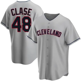 Youth Replica Gray Emmanuel Clase Cleveland Guardians Road Jersey