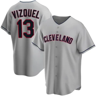 Youth Replica Gray Omar Vizquel Cleveland Guardians Road Jersey