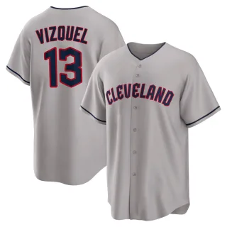 Youth Replica Gray Omar Vizquel Cleveland Guardians Road Jersey