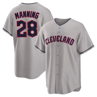 Youth Replica Gray Rick Manning Cleveland Guardians Road Jersey