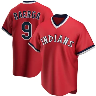 Youth Replica Red Carlos Baerga Cleveland Guardians Road Cooperstown Collection Jersey