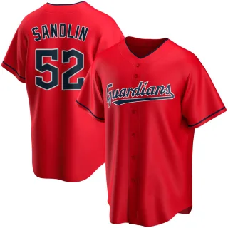 Youth Replica Red Nick Sandlin Cleveland Guardians Alternate Jersey